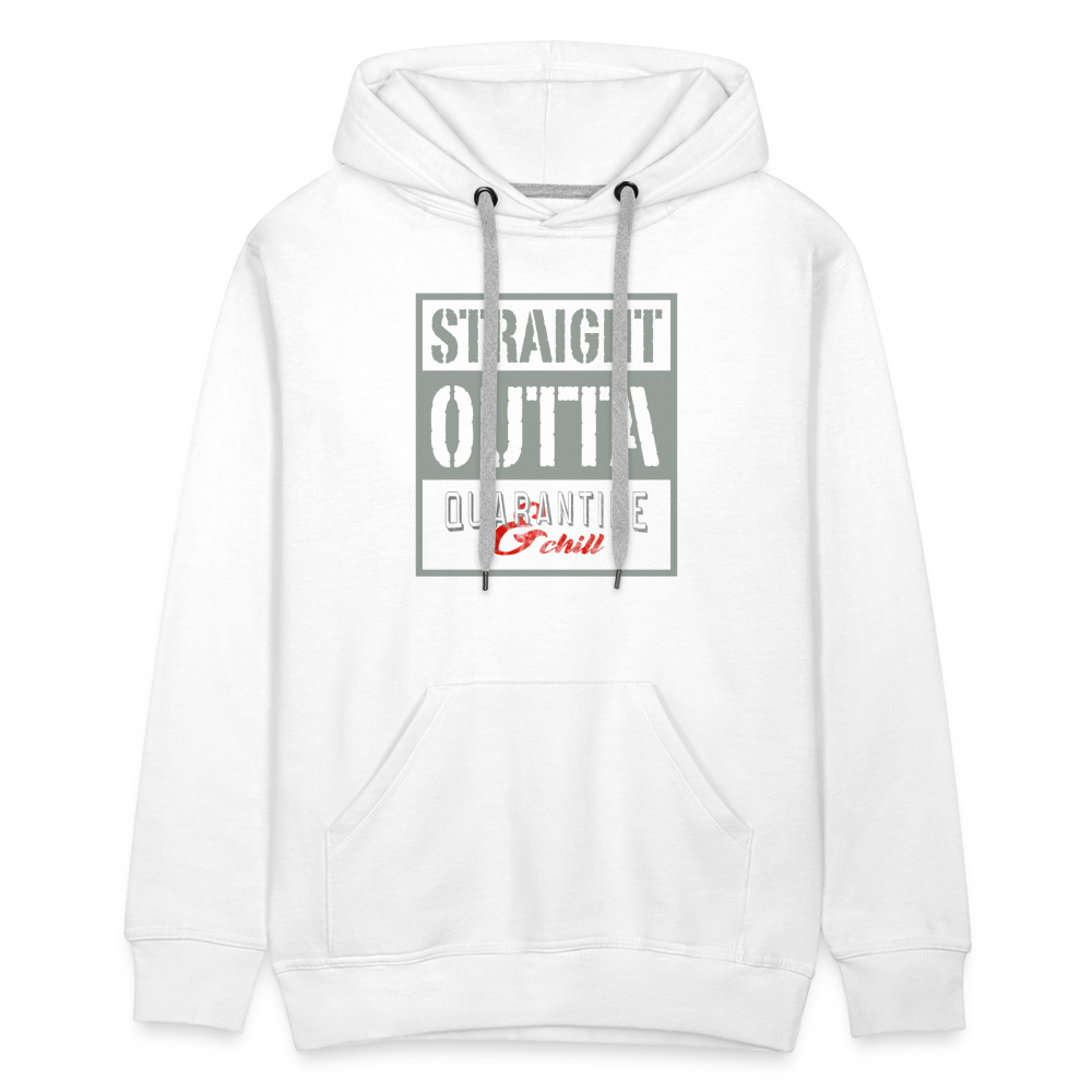 Straight Outta Quarantine Men’s Premium Hoodie - white