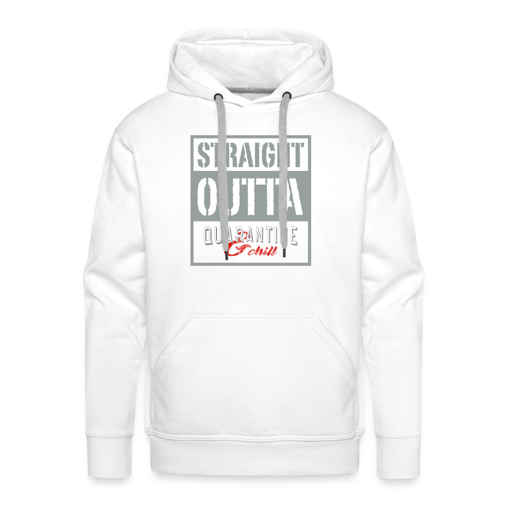 Straight Outta Quarantine Men’s Premium Hoodie - white