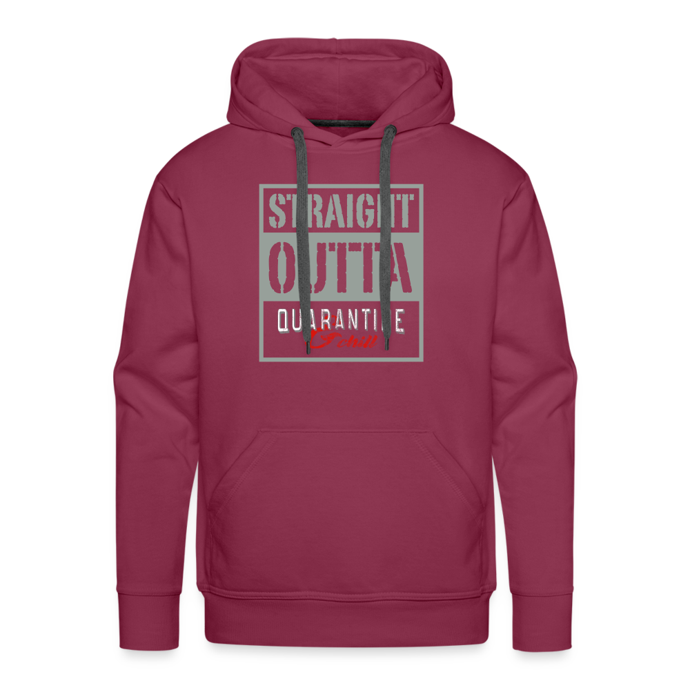 Straight Outta Quarantine Men’s Premium Hoodie - burgundy
