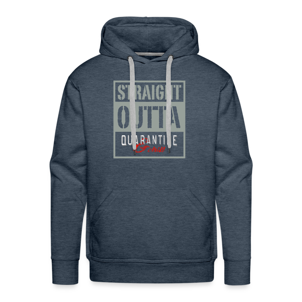 Straight Outta Quarantine Men’s Premium Hoodie - heather denim