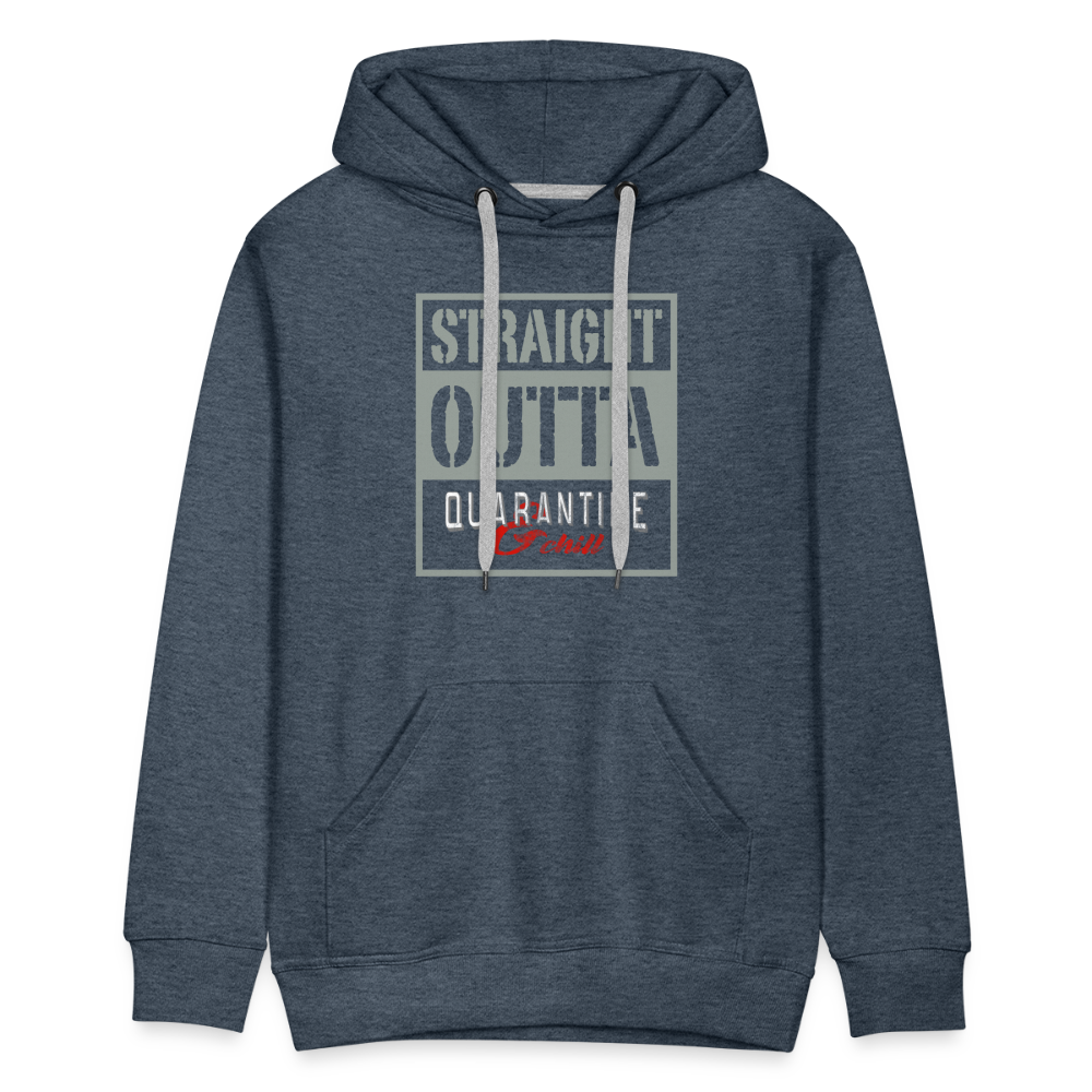 Straight Outta Quarantine Men’s Premium Hoodie - heather denim