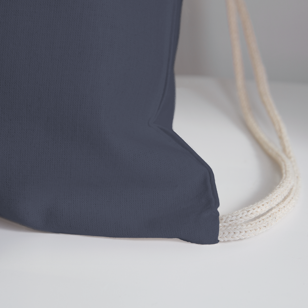 Made in WV Cotton Drawstring Bag - navy