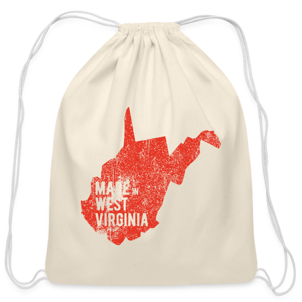 Made in WV Cotton Drawstring Bag - natural