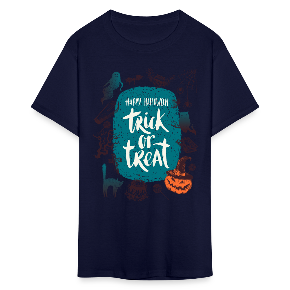 Trick or Treat Unisex Classic T-Shirt - navy