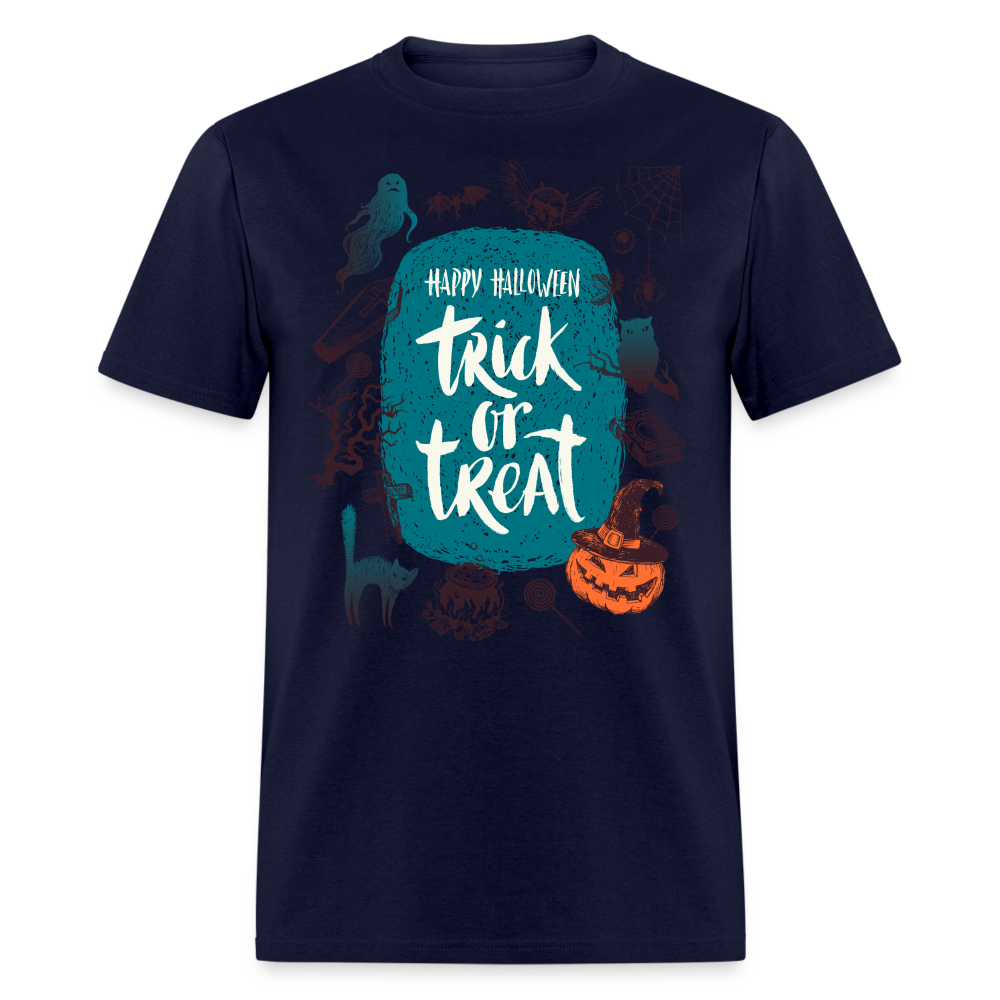 Trick or Treat Unisex Classic T-Shirt - navy