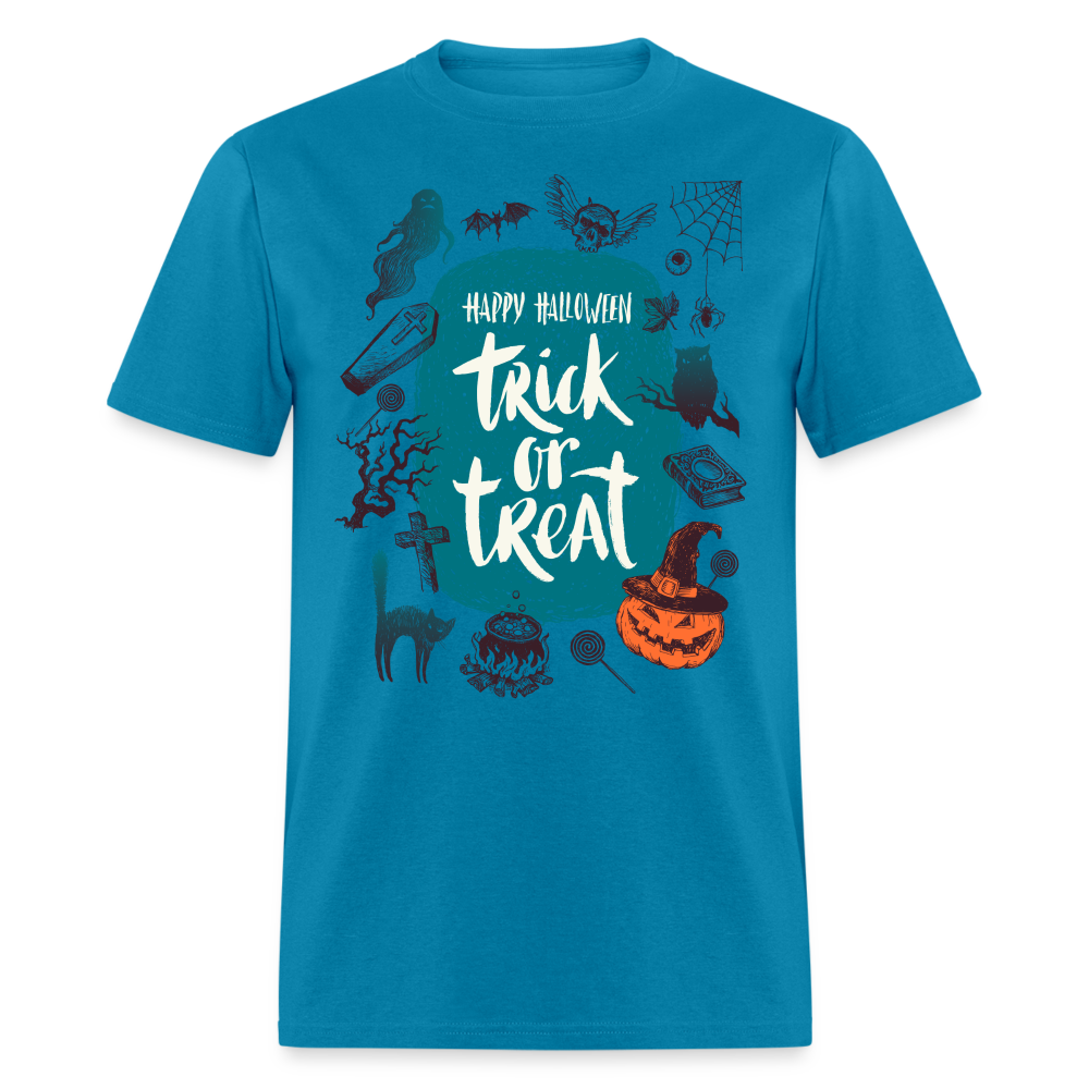 Trick or Treat Unisex Classic T-Shirt - turquoise