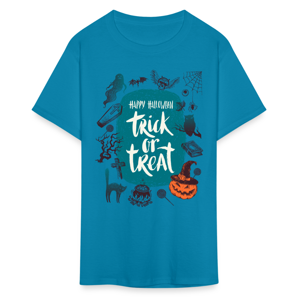 Trick or Treat Unisex Classic T-Shirt - turquoise