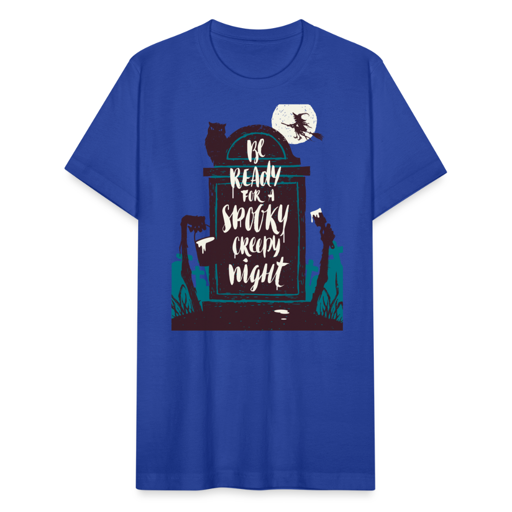 Halloween Spooky Unisex Jersey T-Shirt by Bella + Canvas - royal blue