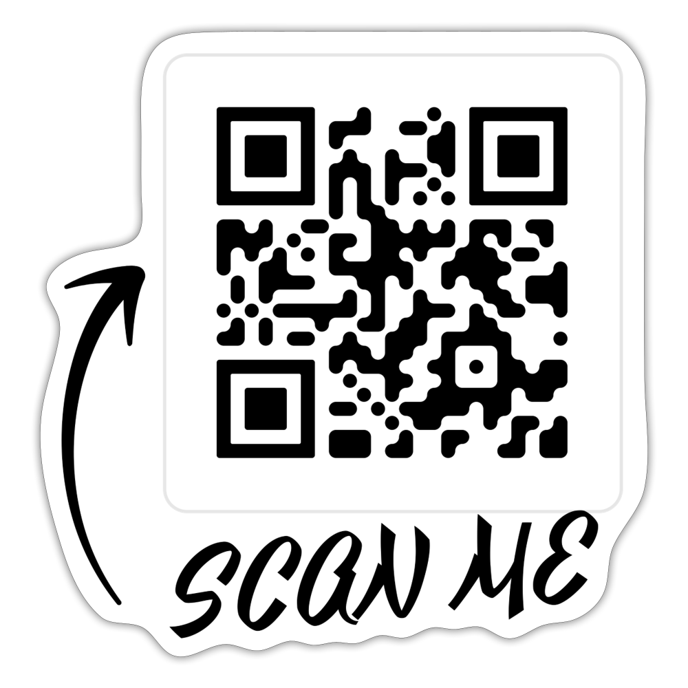 Dream Market QR Sticker - white matte