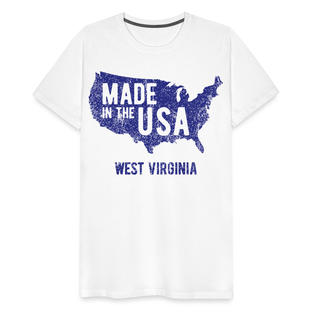 Made in the USA WV Men's Premium T-Shirt - white