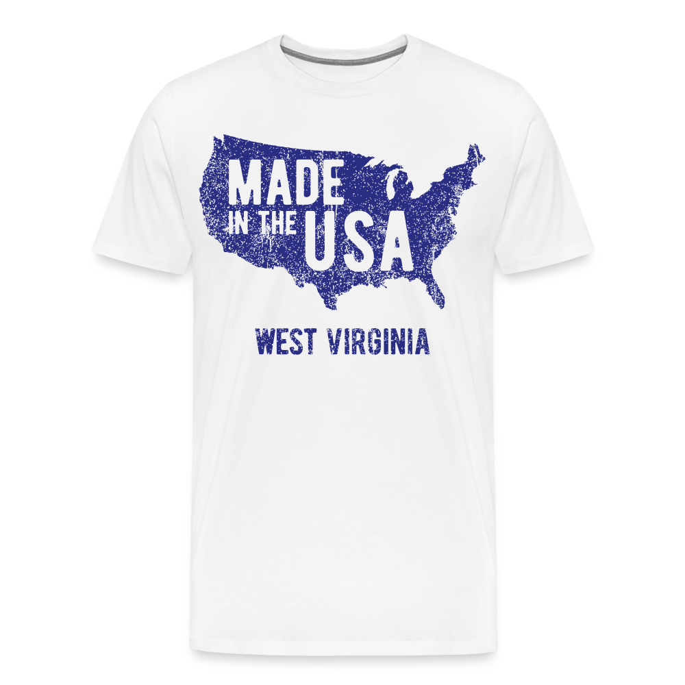Made in the USA WV Men's Premium T-Shirt - white