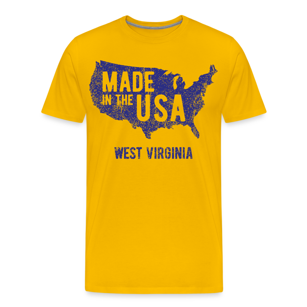 Made in the USA WV Men's Premium T-Shirt - sun yellow