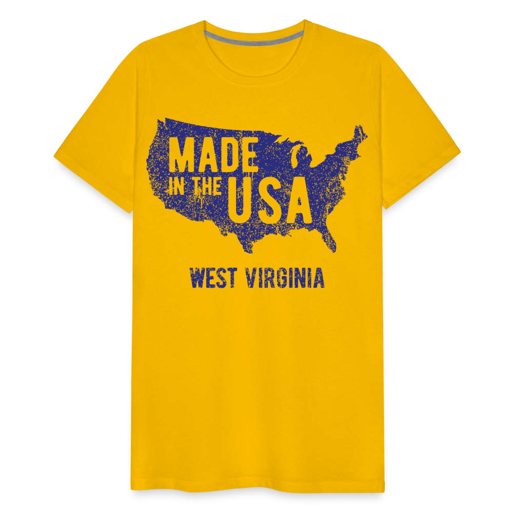 Made in the USA WV Men's Premium T-Shirt - sun yellow