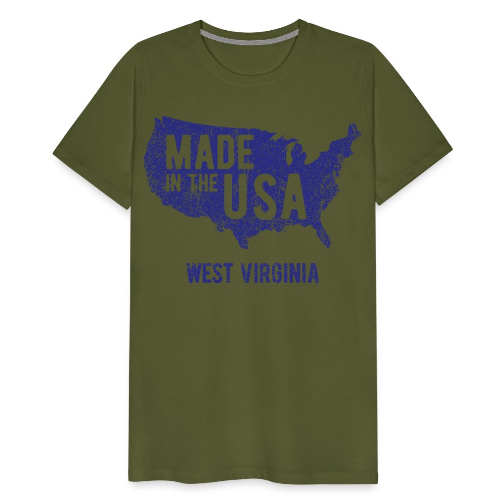 Made in the USA WV Men's Premium T-Shirt - olive green