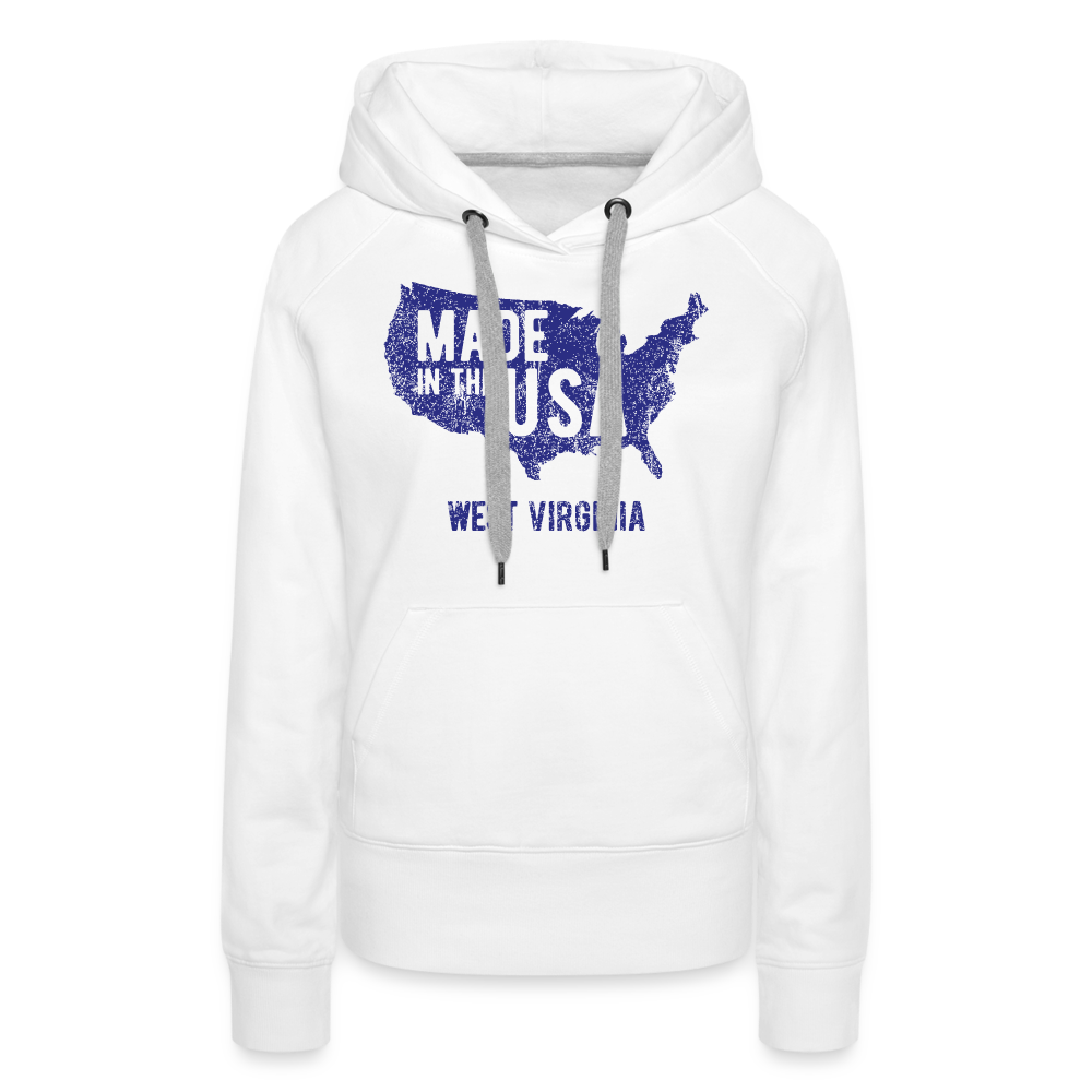 Made in the USA WV Women’s Premium Hoodie - white