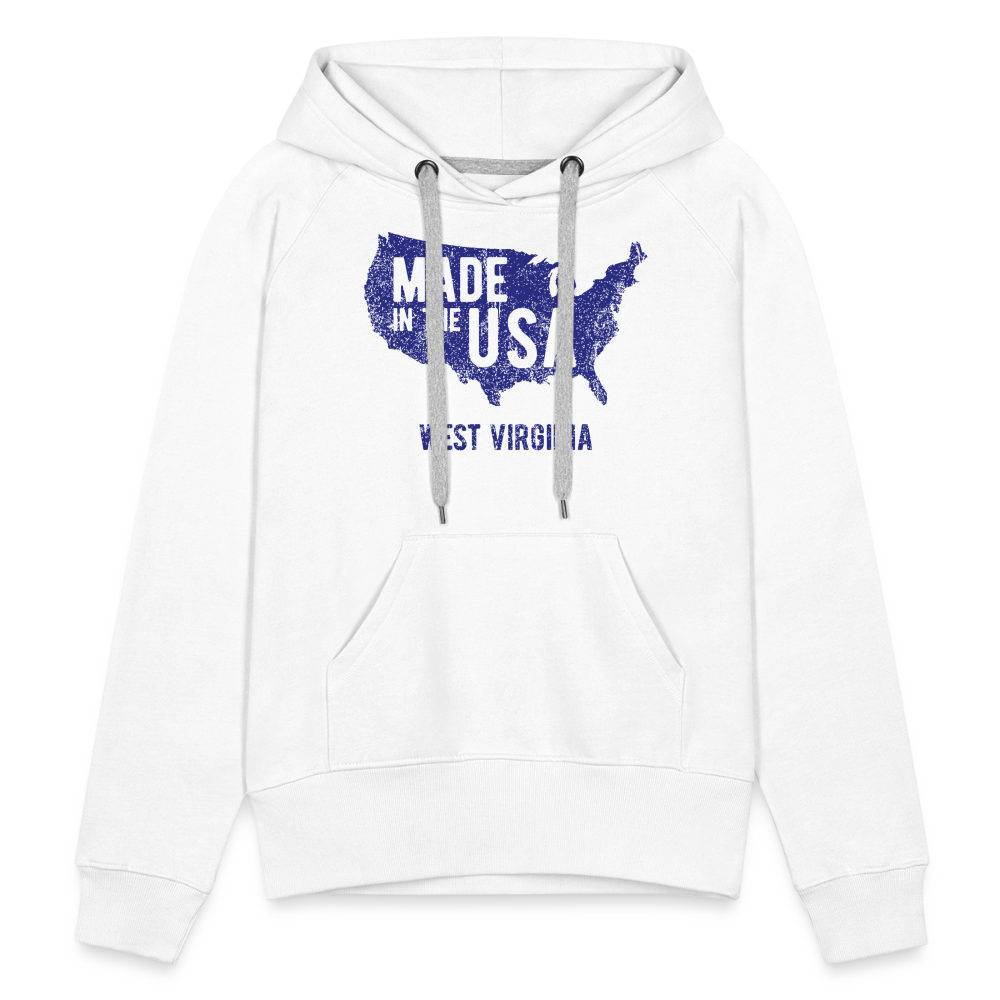 Made in the USA WV Women’s Premium Hoodie - white