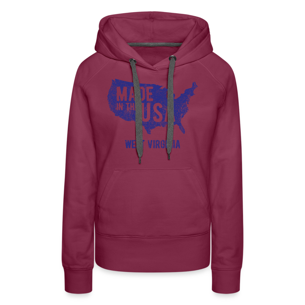 Made in the USA WV Women’s Premium Hoodie - burgundy