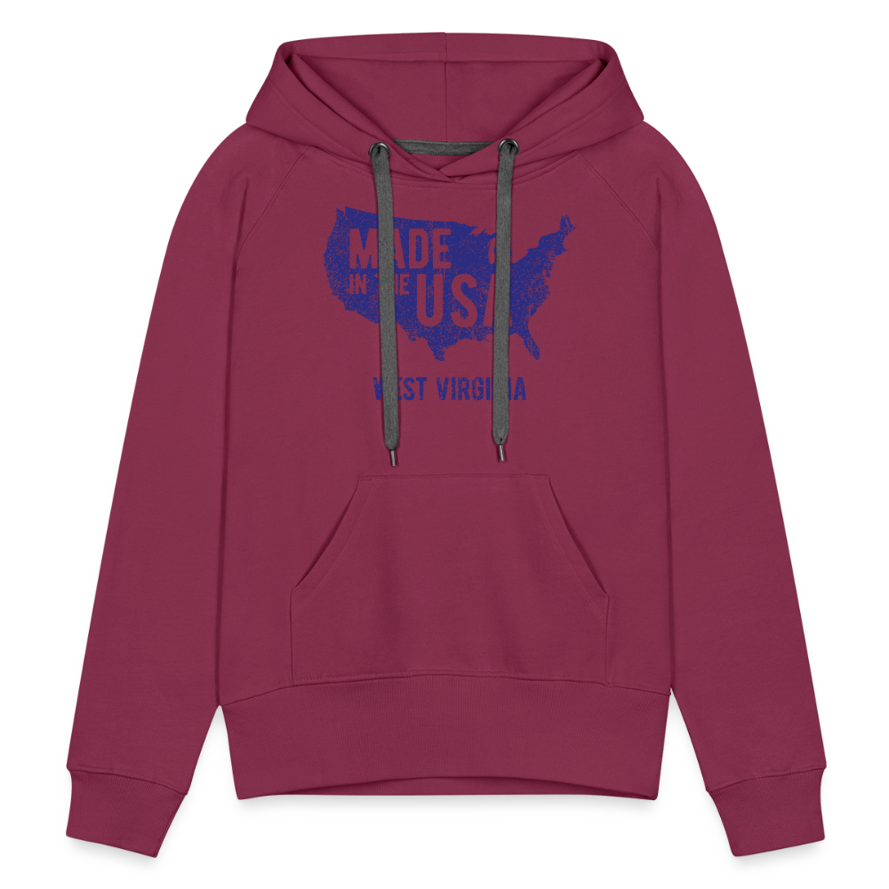 Made in the USA WV Women’s Premium Hoodie - burgundy