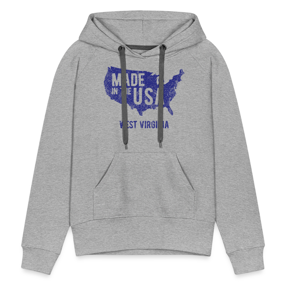 Made in the USA WV Women’s Premium Hoodie - heather grey