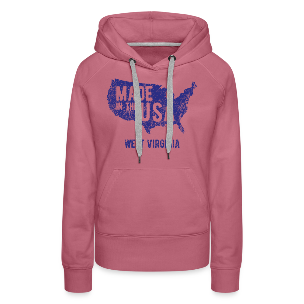 Made in the USA WV Women’s Premium Hoodie - mauve