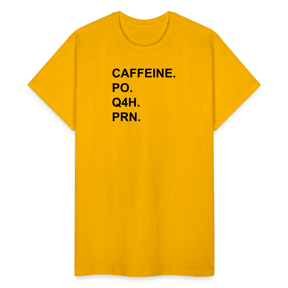 CAFFEINE Ultra Cotton Adult UNISEX T-Shirt - gold