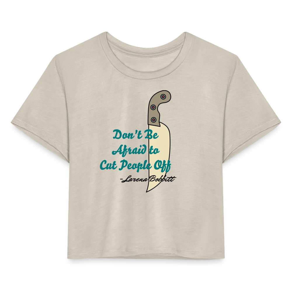 L Bobbitt Women's Cropped T-Shirt - dust