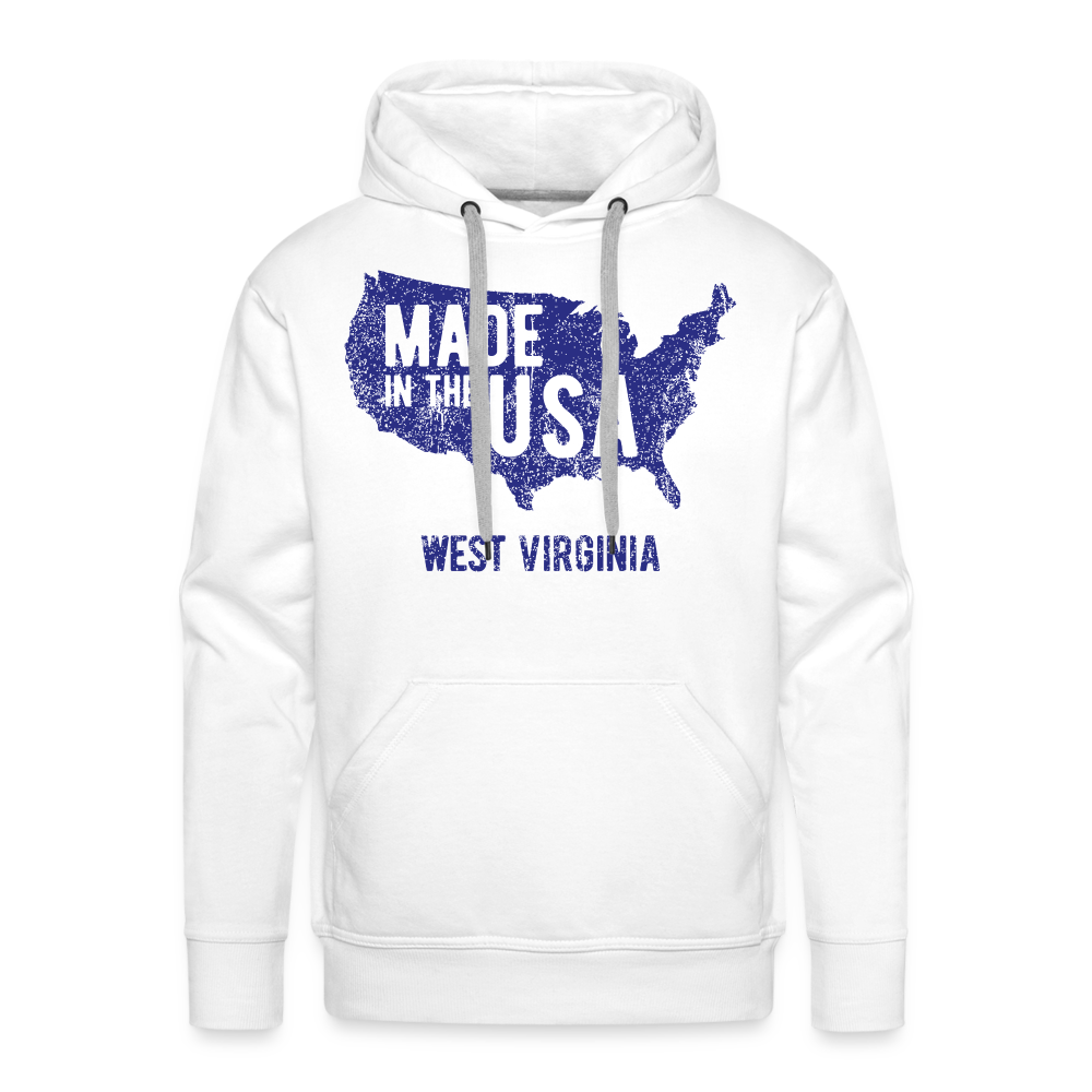 Made in the USA WV Men’s Premium Hoodie - white