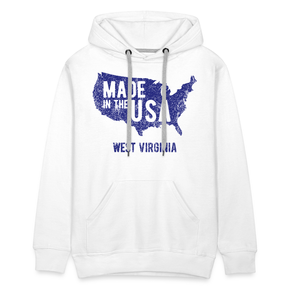 Made in the USA WV Men’s Premium Hoodie - white