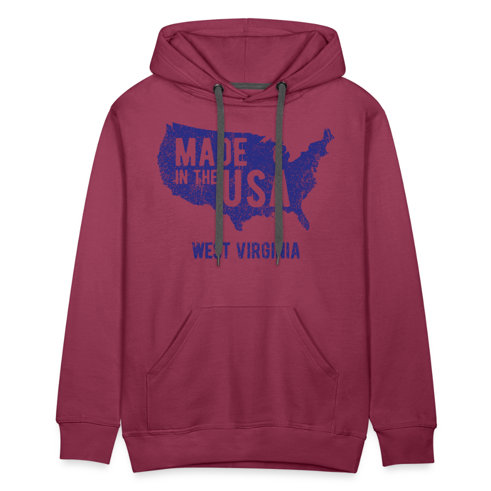 Made in the USA WV Men’s Premium Hoodie - burgundy