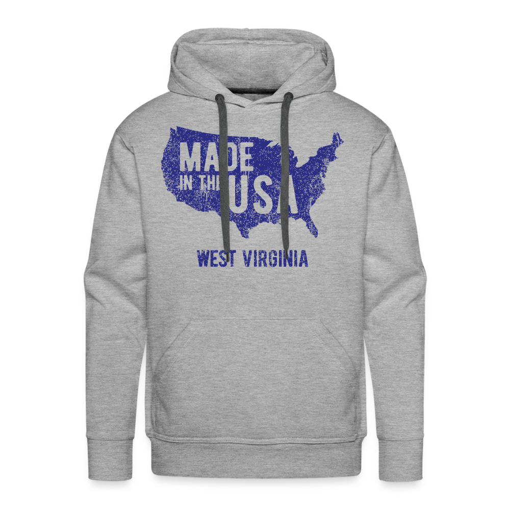 Made in the USA WV Men’s Premium Hoodie - heather grey
