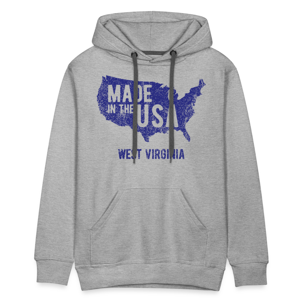 Made in the USA WV Men’s Premium Hoodie - heather grey