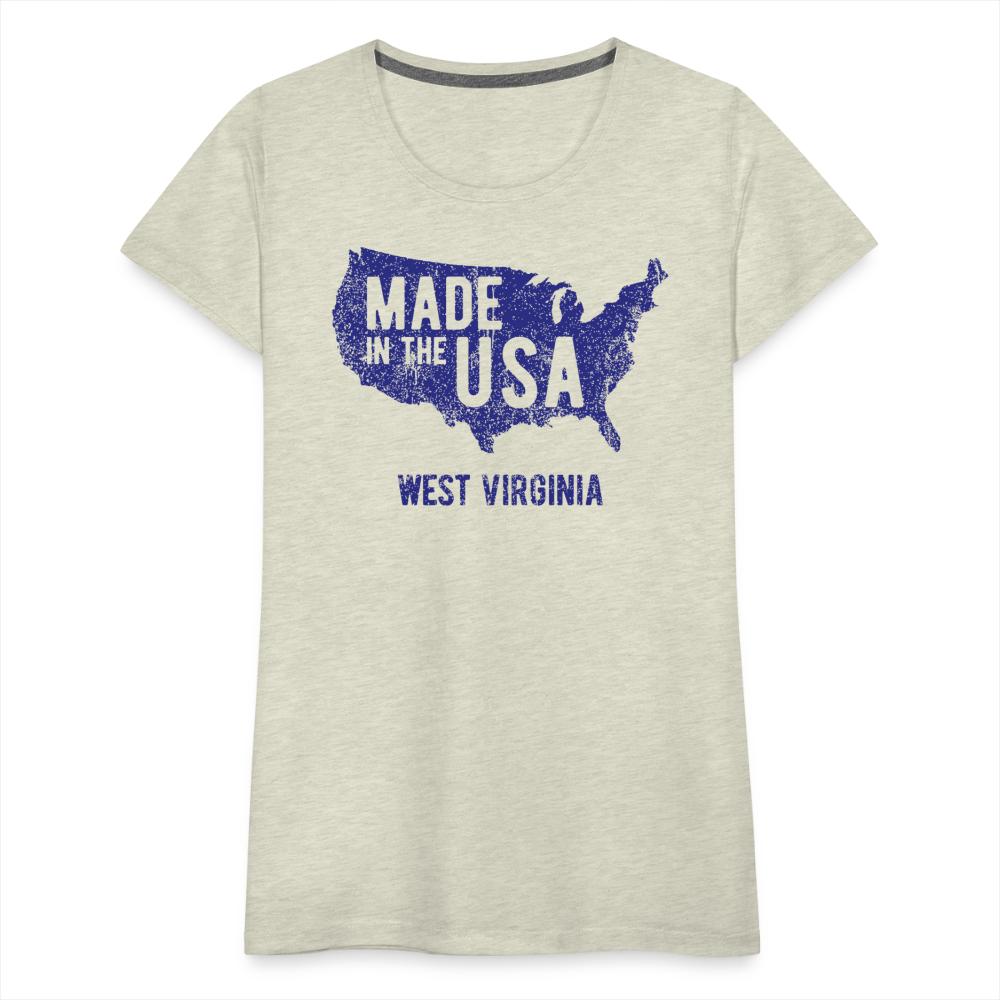 Made in the USA WV Women’s Premium T-Shirt - heather oatmeal