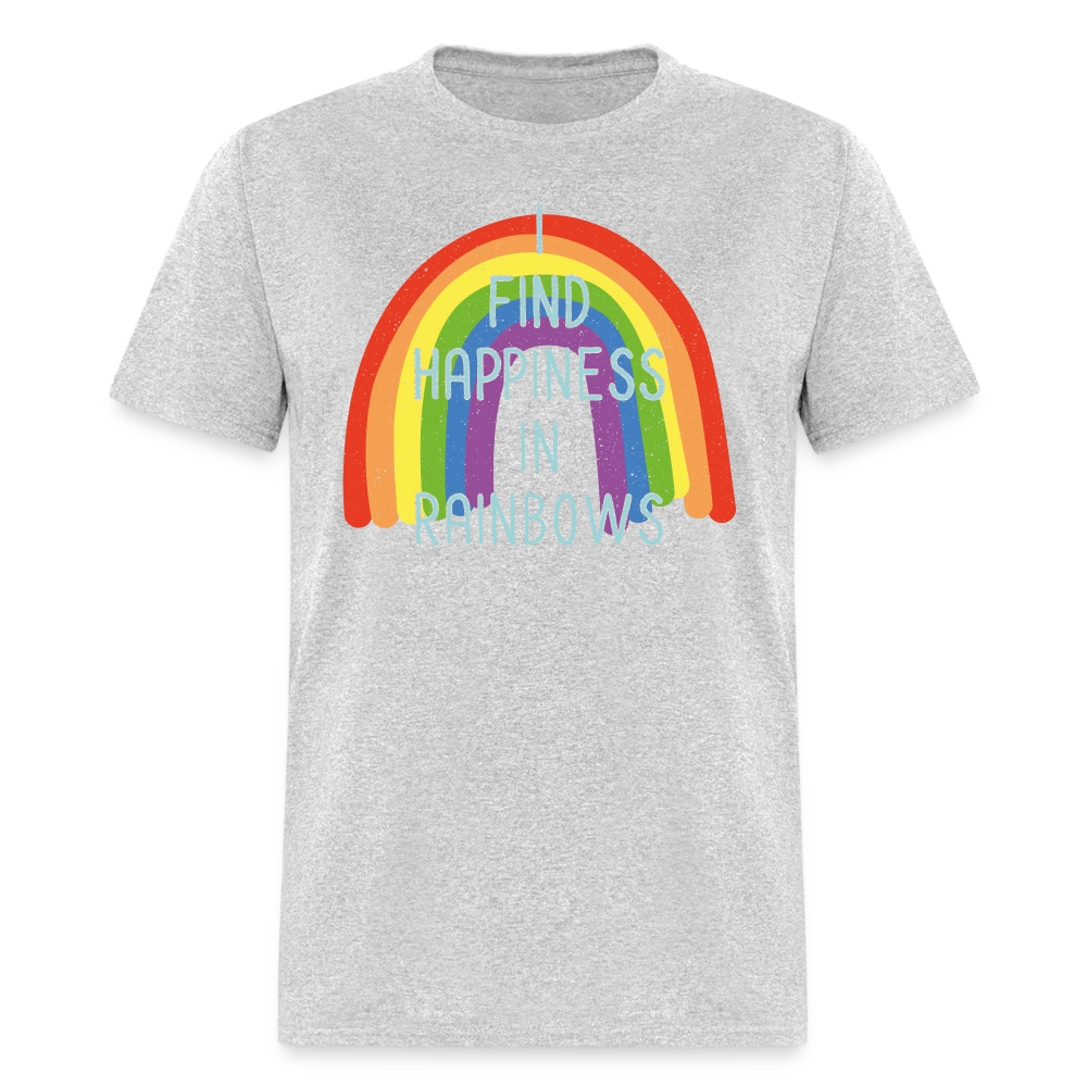 Happiness in Rainbows Classic T-Shirt - heather gray