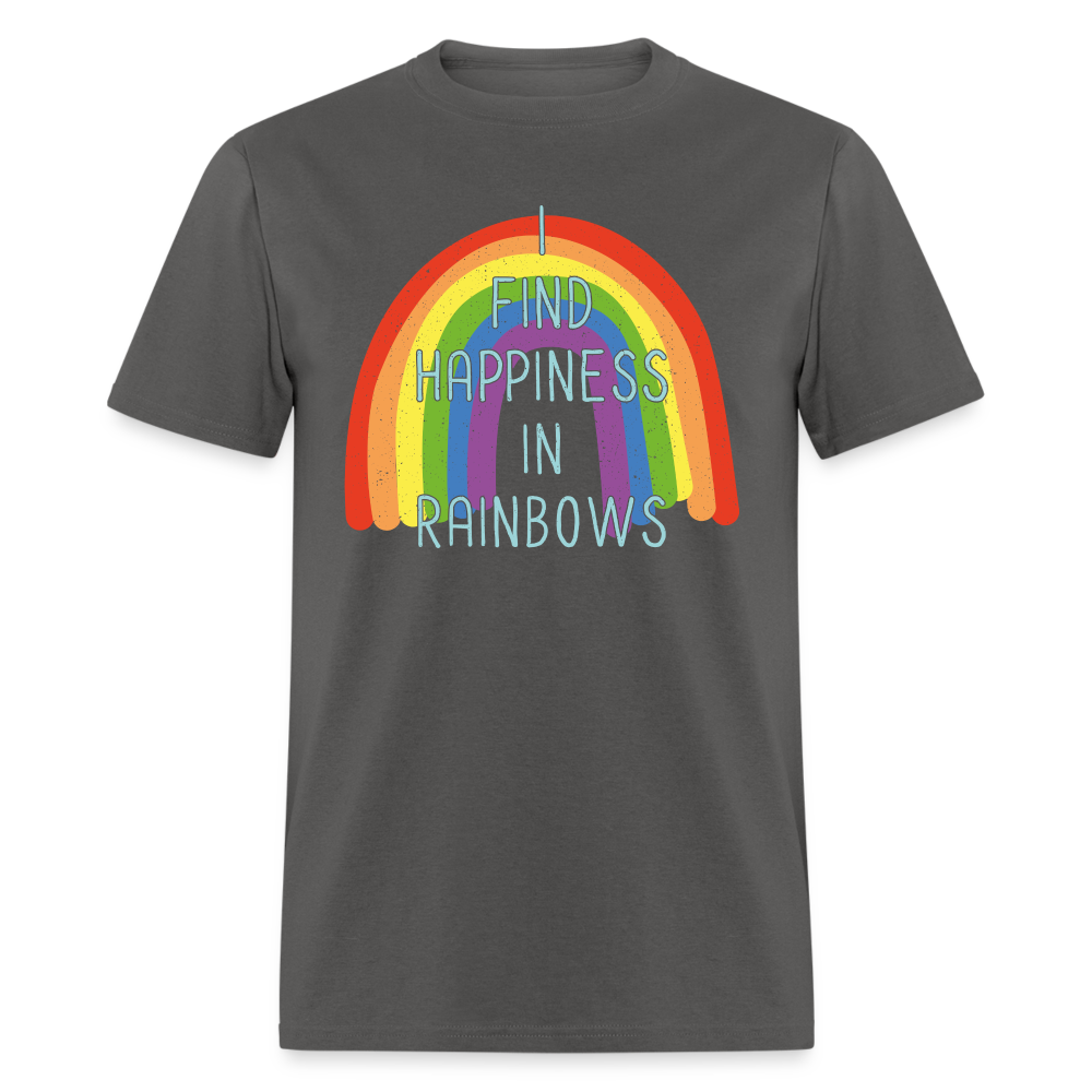 Happiness in Rainbows Classic T-Shirt - charcoal