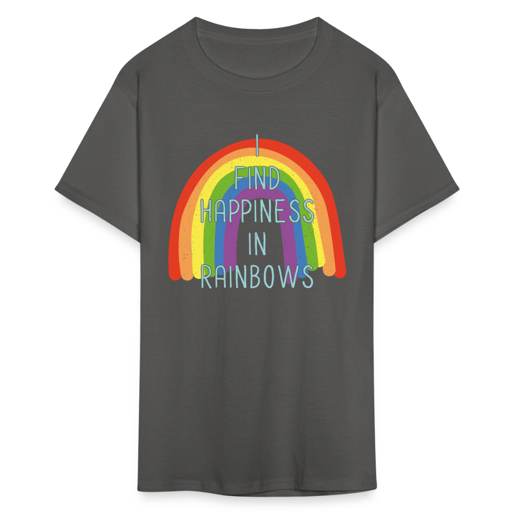 Happiness in Rainbows Classic T-Shirt - charcoal