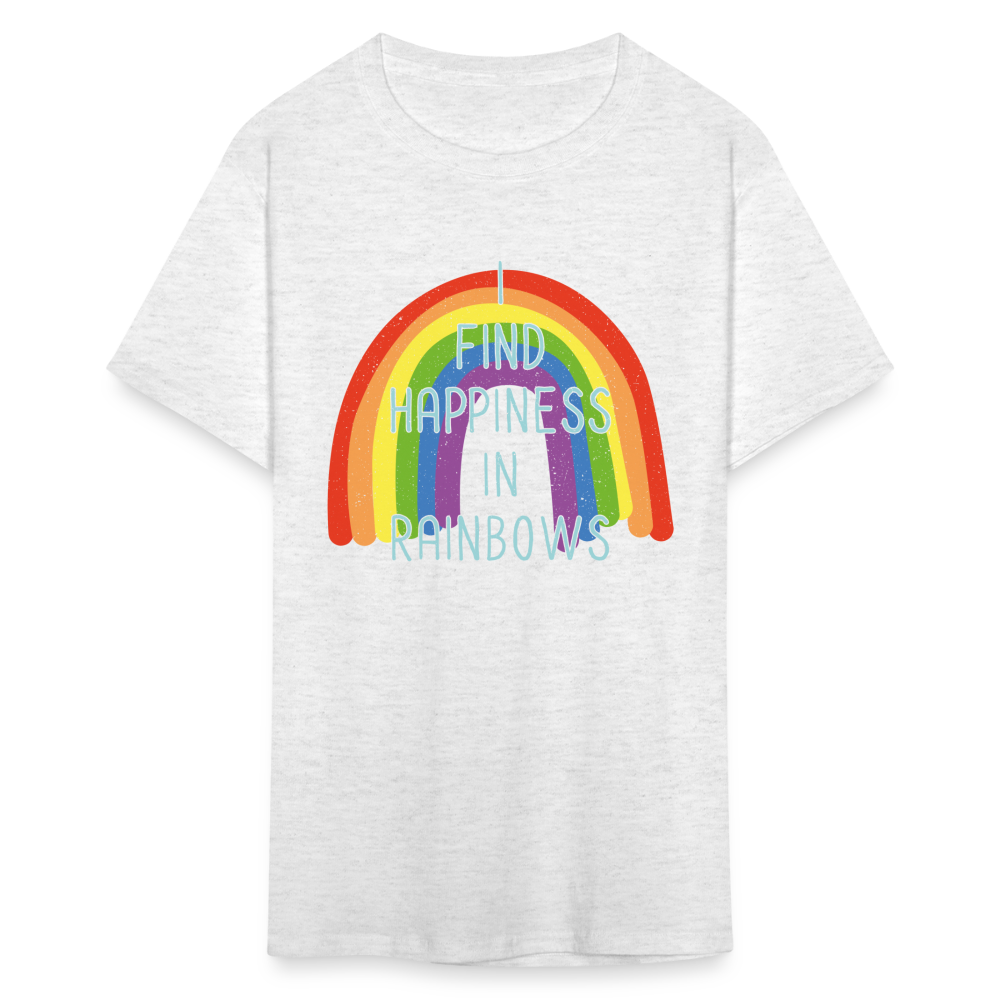 Happiness in Rainbows Classic T-Shirt - light heather gray