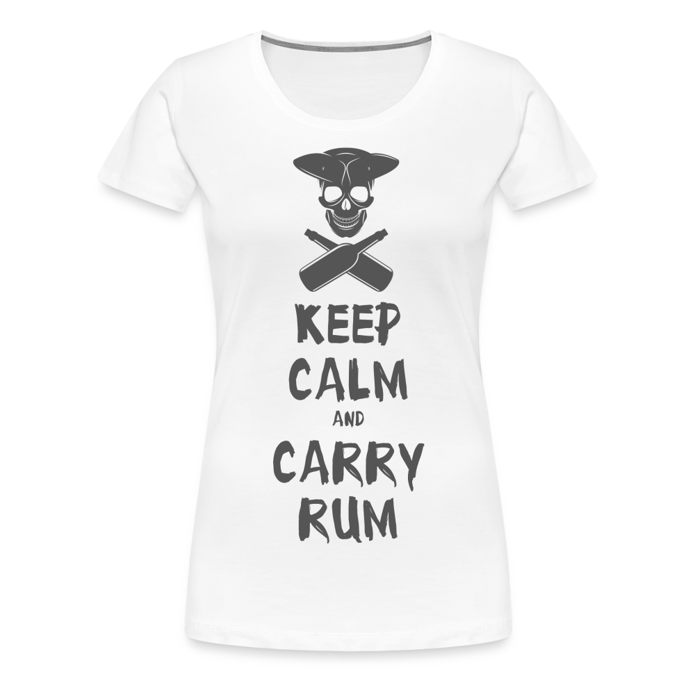 Carry Rum Premium Woman Shirt - white