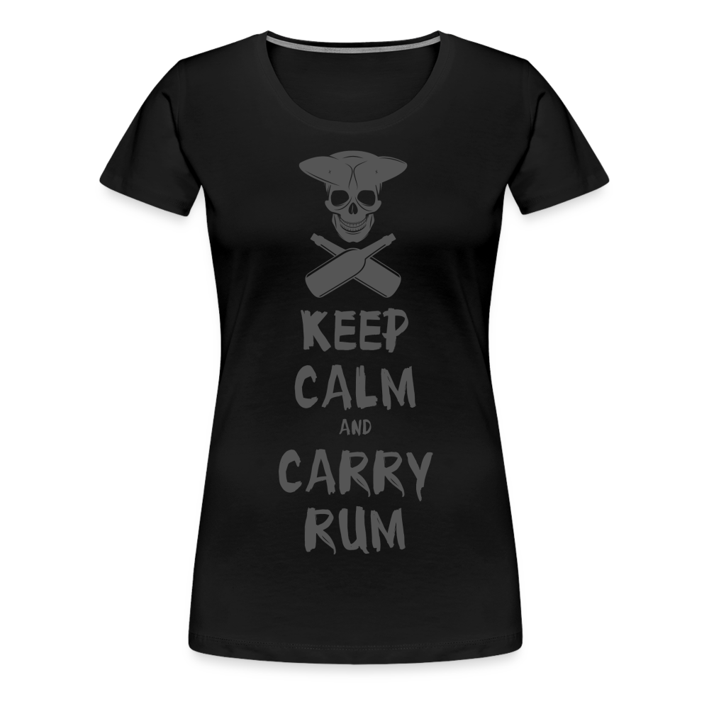 Carry Rum Premium Woman Shirt - black