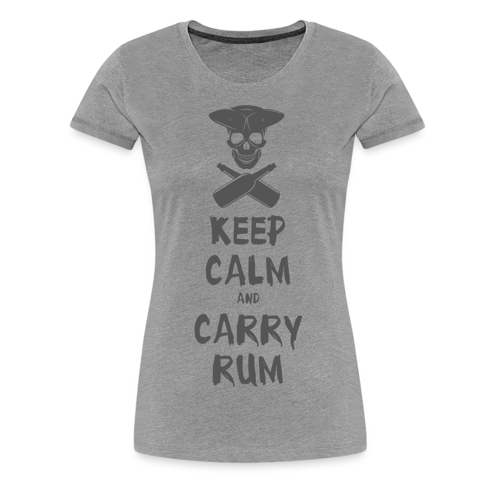 Carry Rum Premium Woman Shirt - heather gray