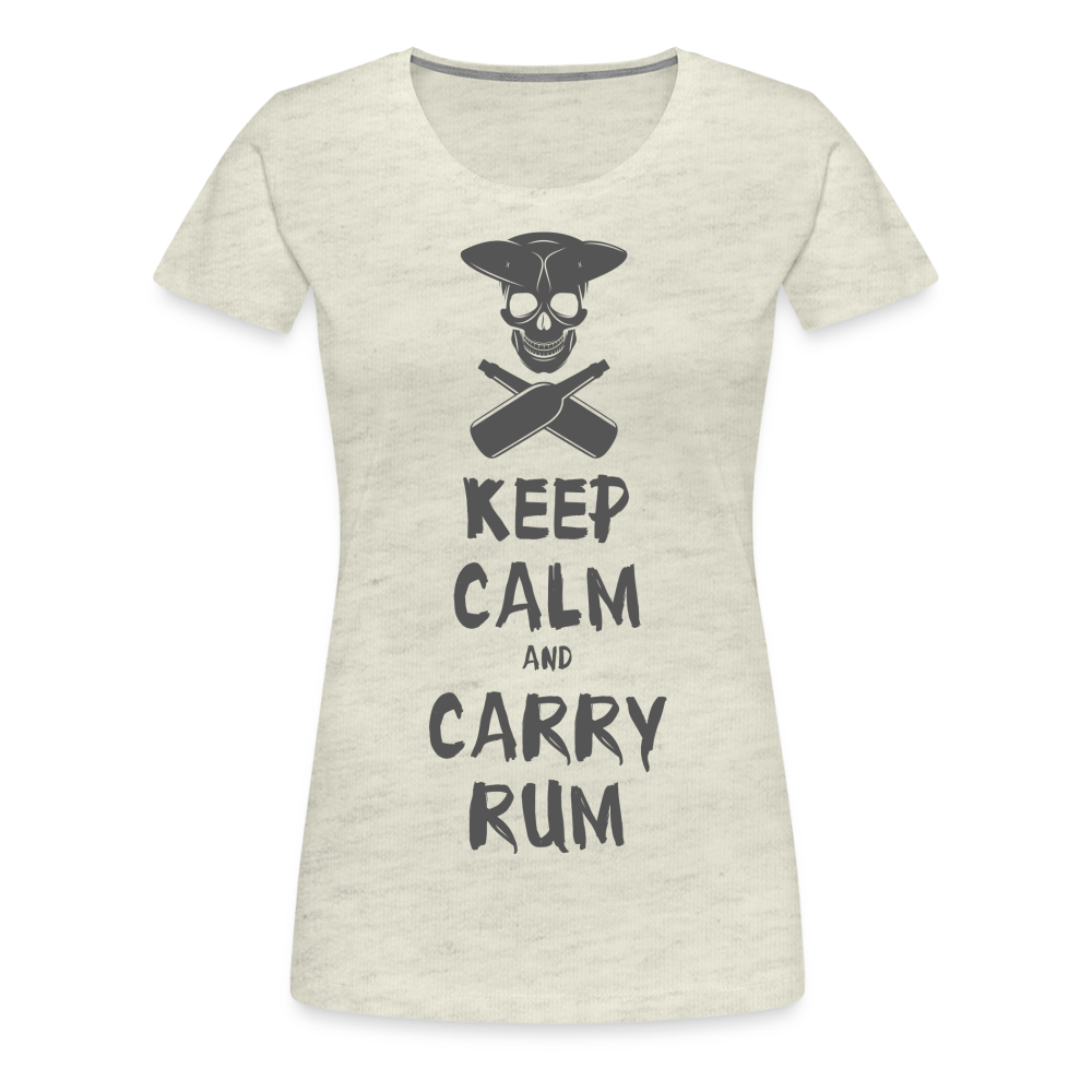 Carry Rum Premium Woman Shirt - heather oatmeal