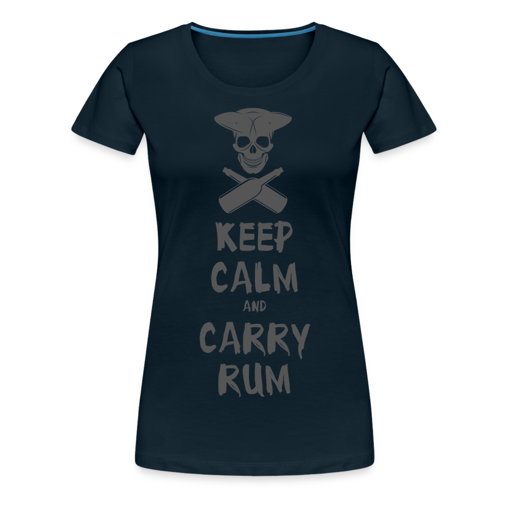 Carry Rum Premium Woman Shirt - deep navy