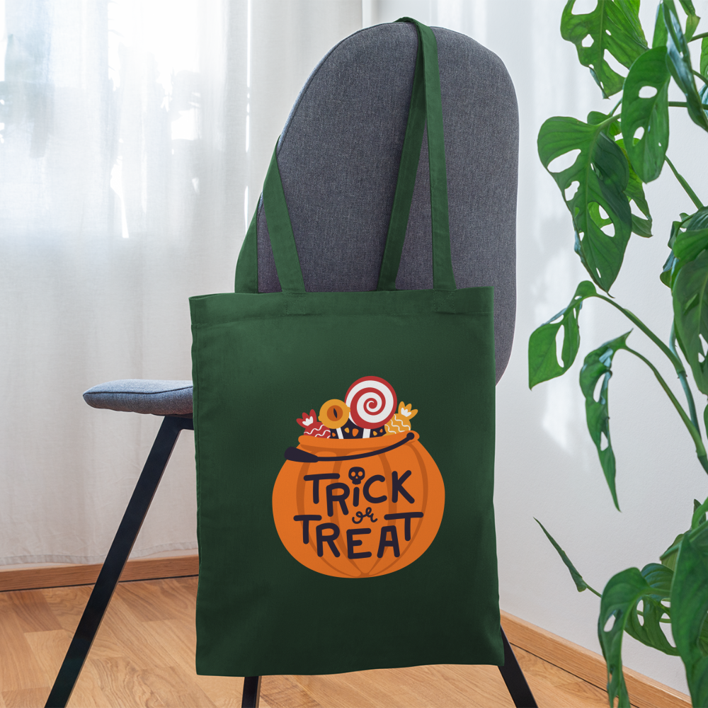 Trick or Treat Kids Halloween Bag - forest green
