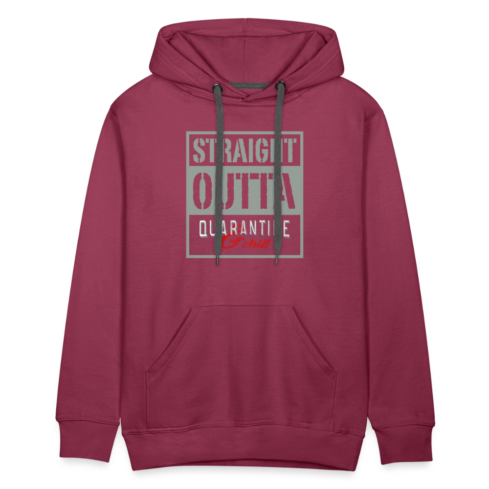 Straight Outta Quarantine Men’s Premium Hoodie - burgundy