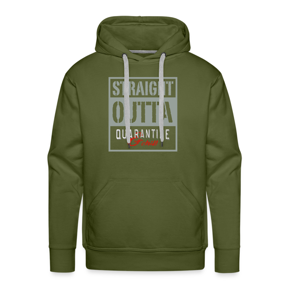 Straight Outta Quarantine Men’s Premium Hoodie - olive green