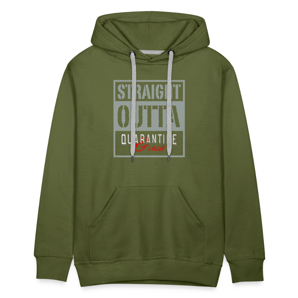 Straight Outta Quarantine Men’s Premium Hoodie - olive green