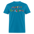 Merry Christmas Unisex Classic T-Shirt - turquoise