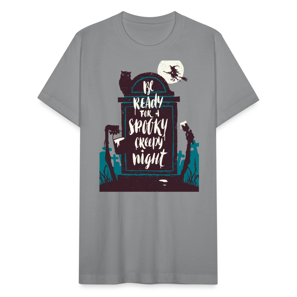 Halloween Spooky Unisex Jersey T-Shirt by Bella + Canvas - slate
