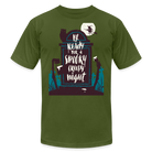 Halloween Spooky Unisex Jersey T-Shirt by Bella + Canvas - olive