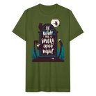 Halloween Spooky Unisex Jersey T-Shirt by Bella + Canvas - olive