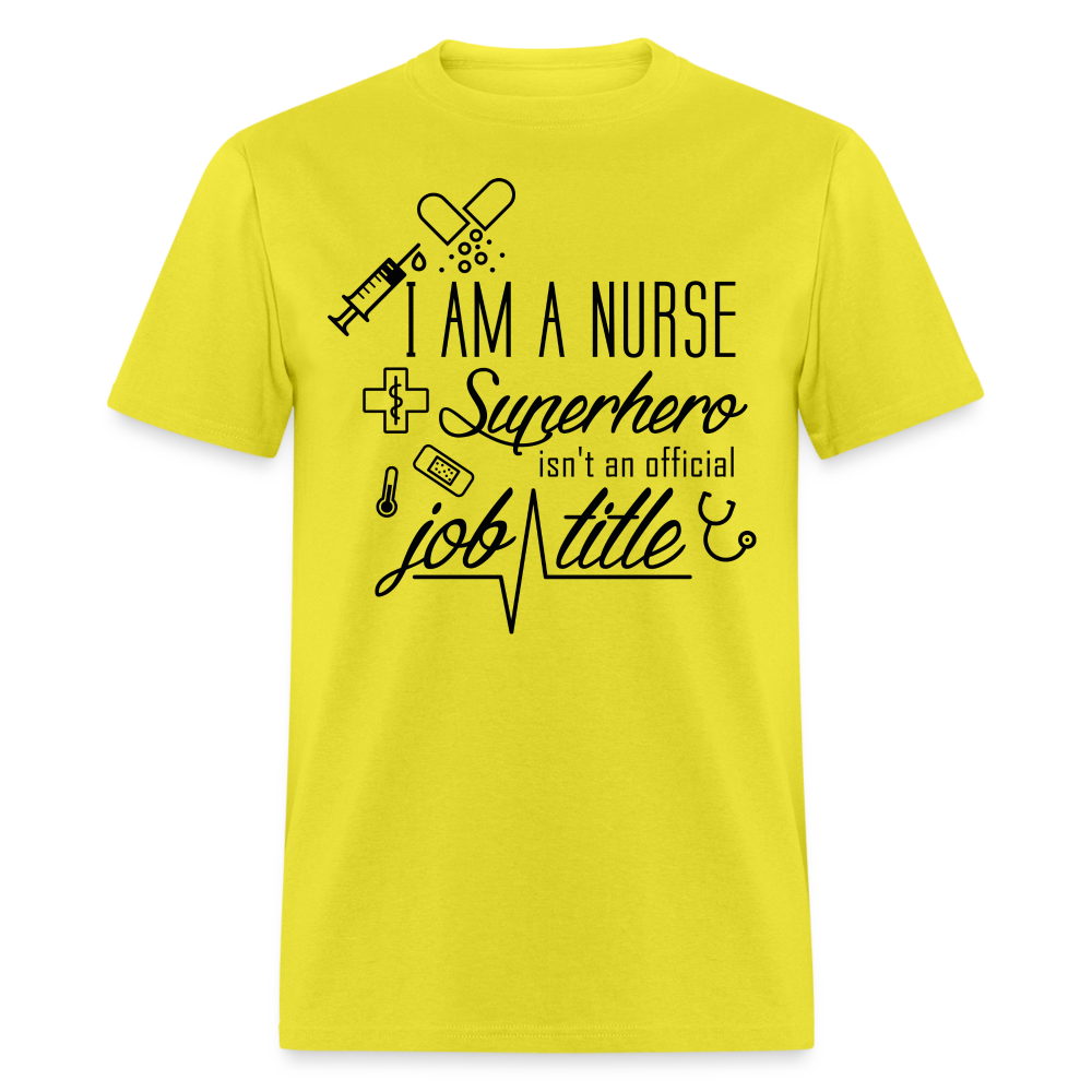 Nurse Superhero Unisex Classic T-Shirt - yellow